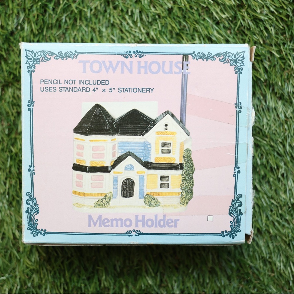 Vintage Loomco 1993 Townhouse Memo Holder New in Box! Cottagecore Organization